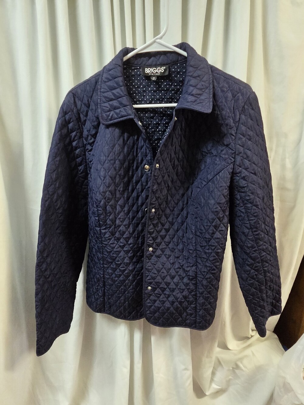 Briggs New York Quilted Navy Utility Jacket